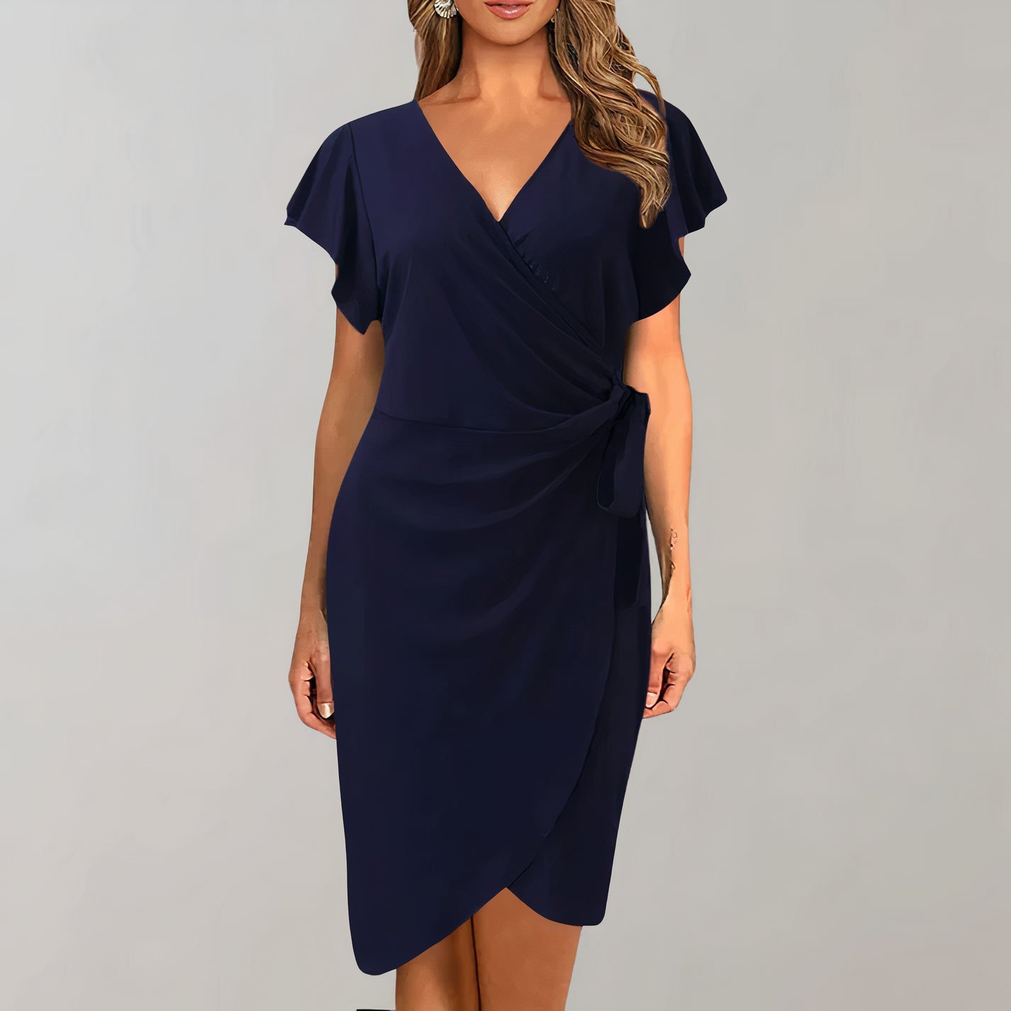 Abito estivo da donna Veronica: abito elegante e fluido in tessuto leggero e traspirante per l'estate