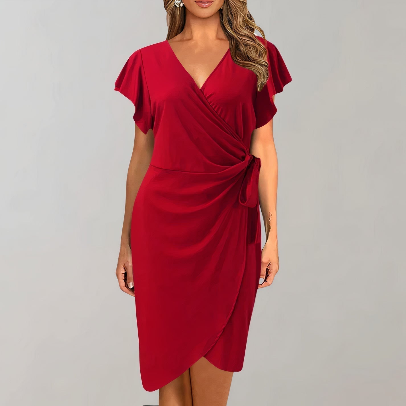 Abito estivo da donna Veronica: abito elegante e fluido in tessuto leggero e traspirante per l'estate