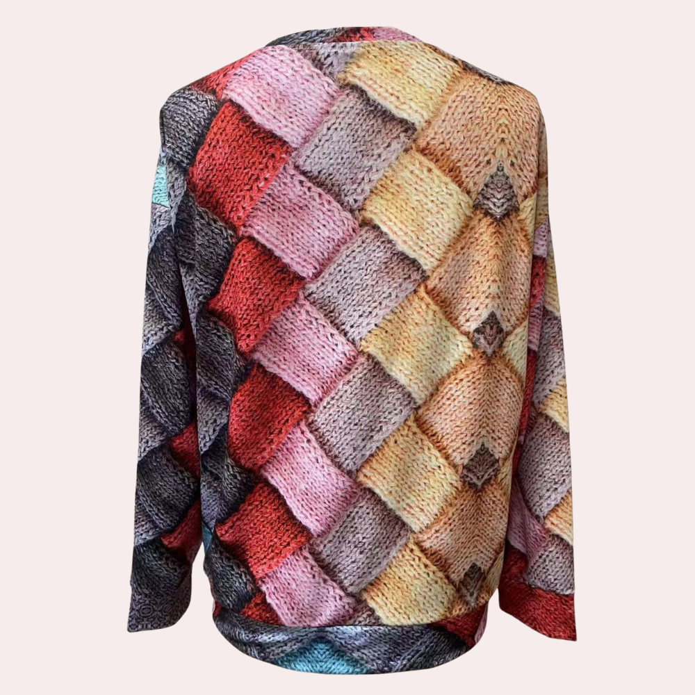 Maglione da donna Karina - Maglione lavorato a maglia colorato, stile casual e comfort alla moda