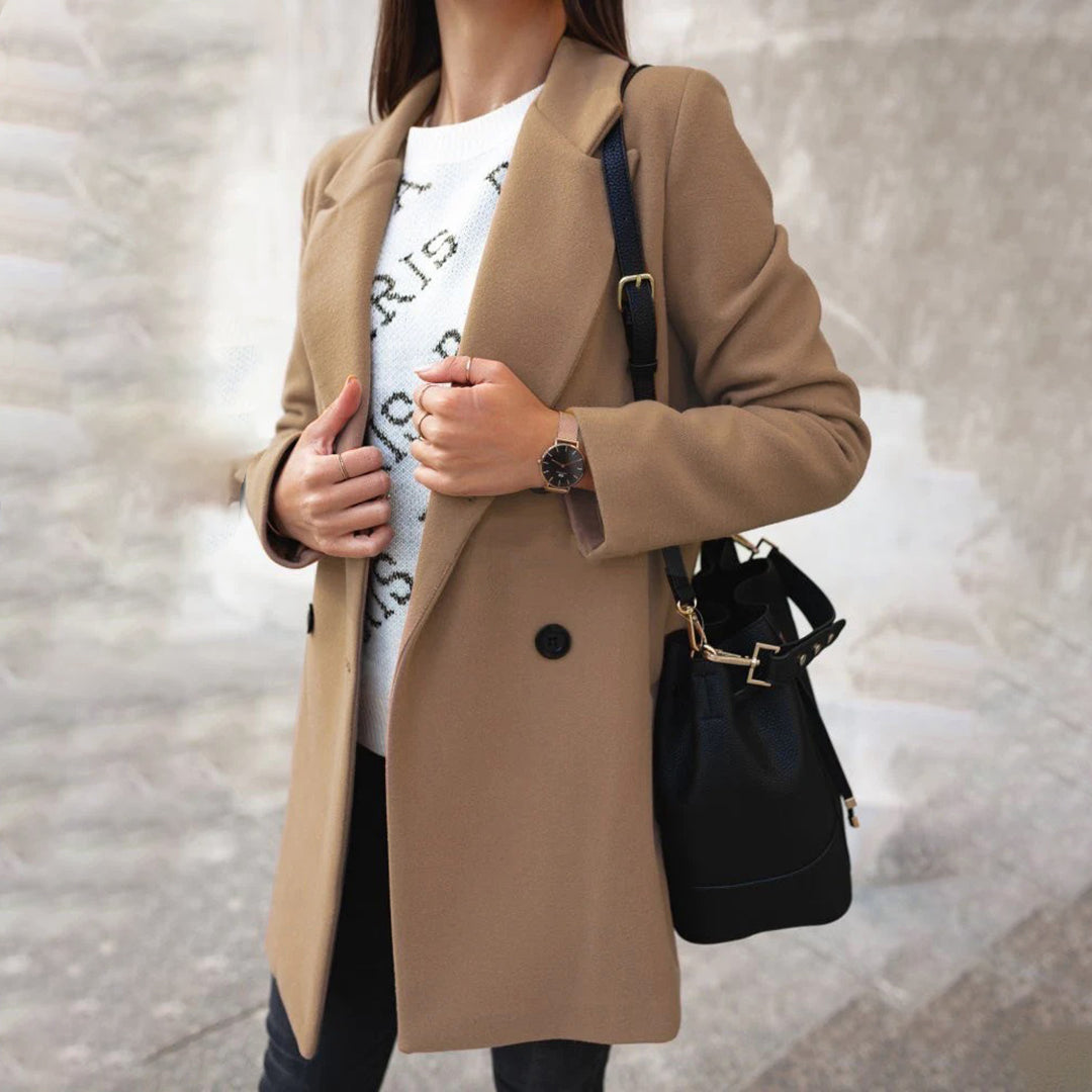 Cappotto estivo da donna - Cappotto invernale lungo, elegante e comodo con stile chic