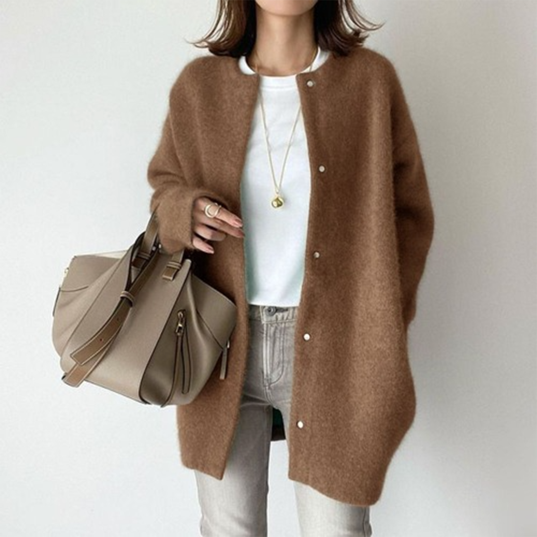 Amelia Gilet Femme Élégant – Cardigan Chic & Confortable en Maille Haut de Gamme