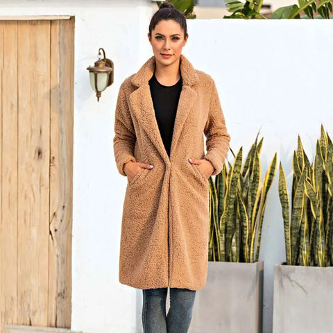 Elara Manteau Long Femme – Coupe Ample Confortable & Protection Hivernale