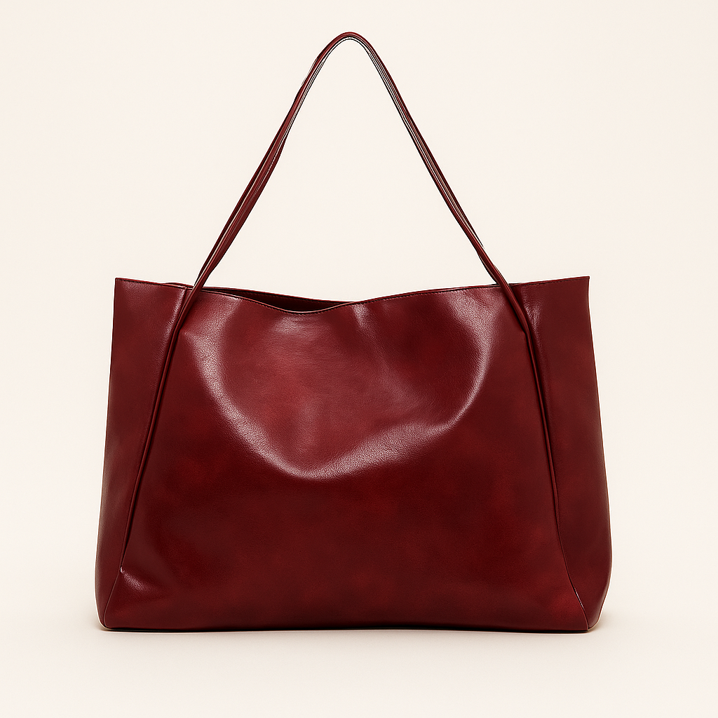Madeline Sac Cabas Femme – Cuir Vegan Brillant, Élégant & Spacieux pour un Style Moderne