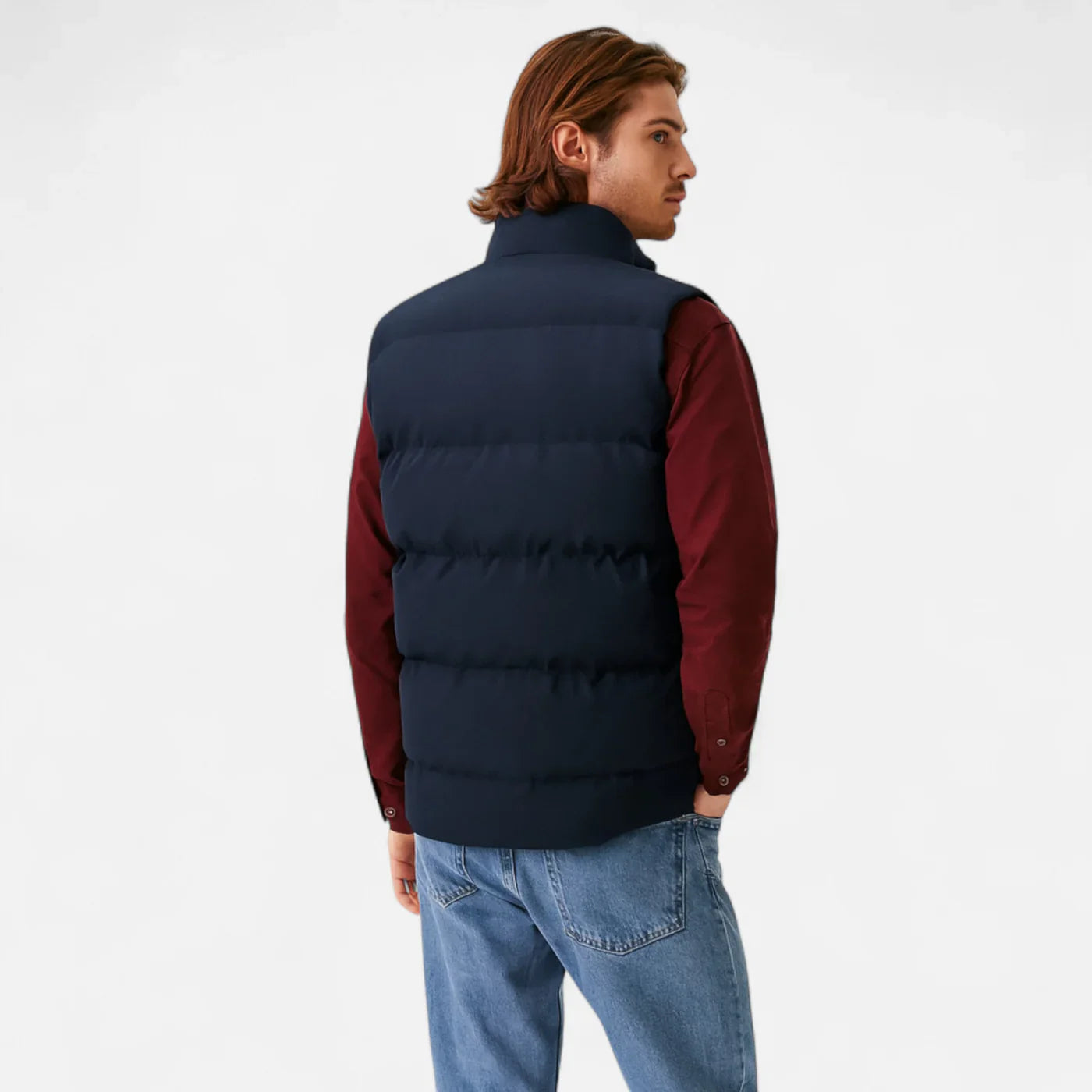 Victor Gilet Homme en Laine – Gilet d’Hiver en Laine d’Agneau avec Doublure Polaire Douce & Coupe Décontractée