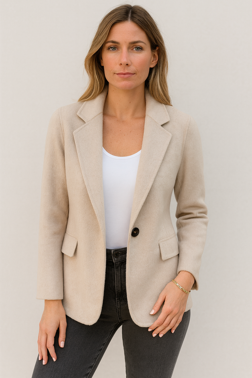 Valentina Manteau Femme – Long Manteau Laine Mélangée Chaud Élégant Coupe Moderne