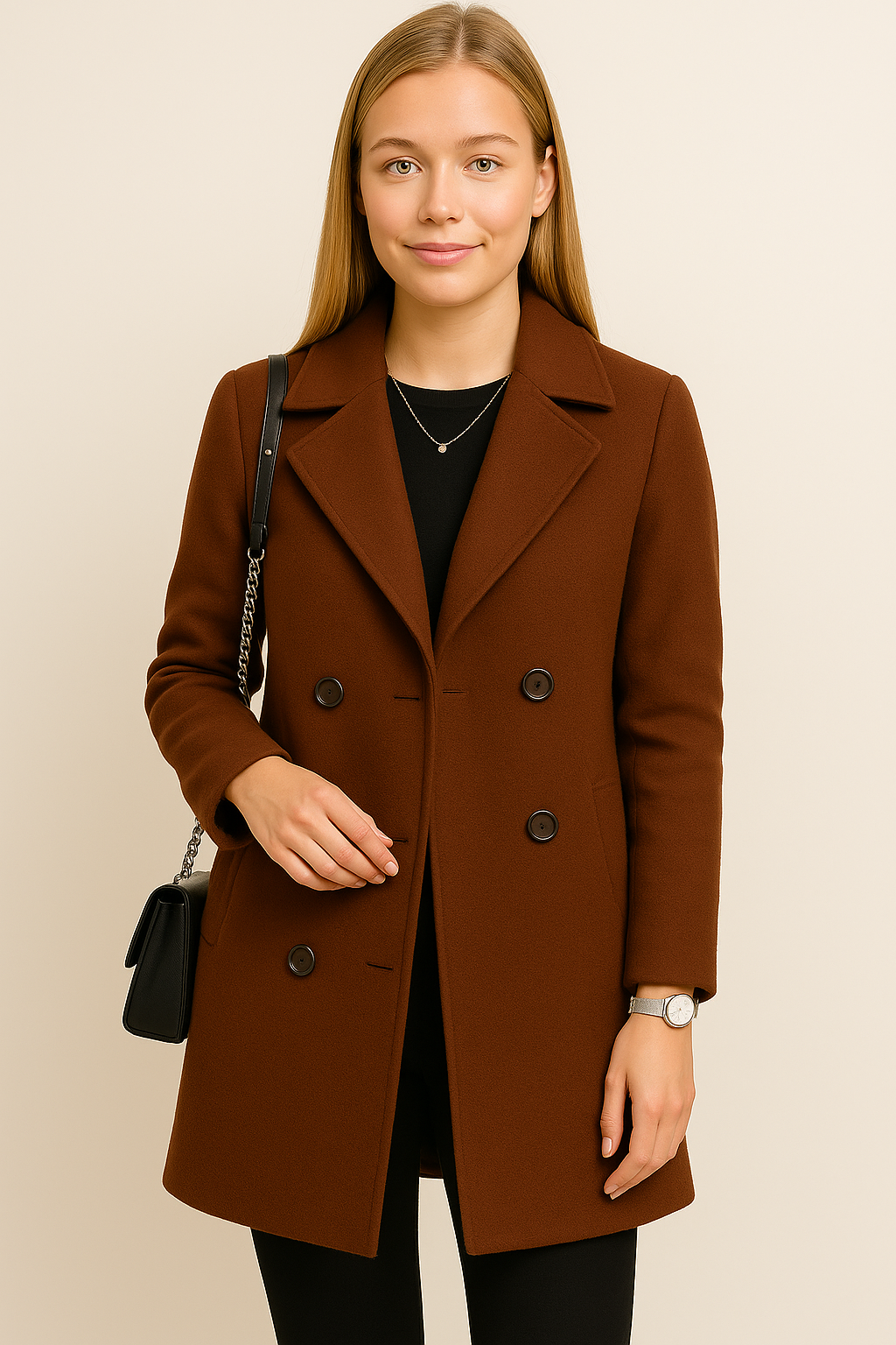 Lucia Donatelli Cappotto Invernale in Lana per Donna – Taglio Elegante & Finitura Lussuosa