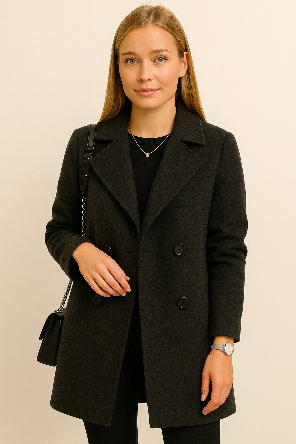 Lucia Donatelli Cappotto Invernale in Lana per Donna – Taglio Elegante & Finitura Lussuosa