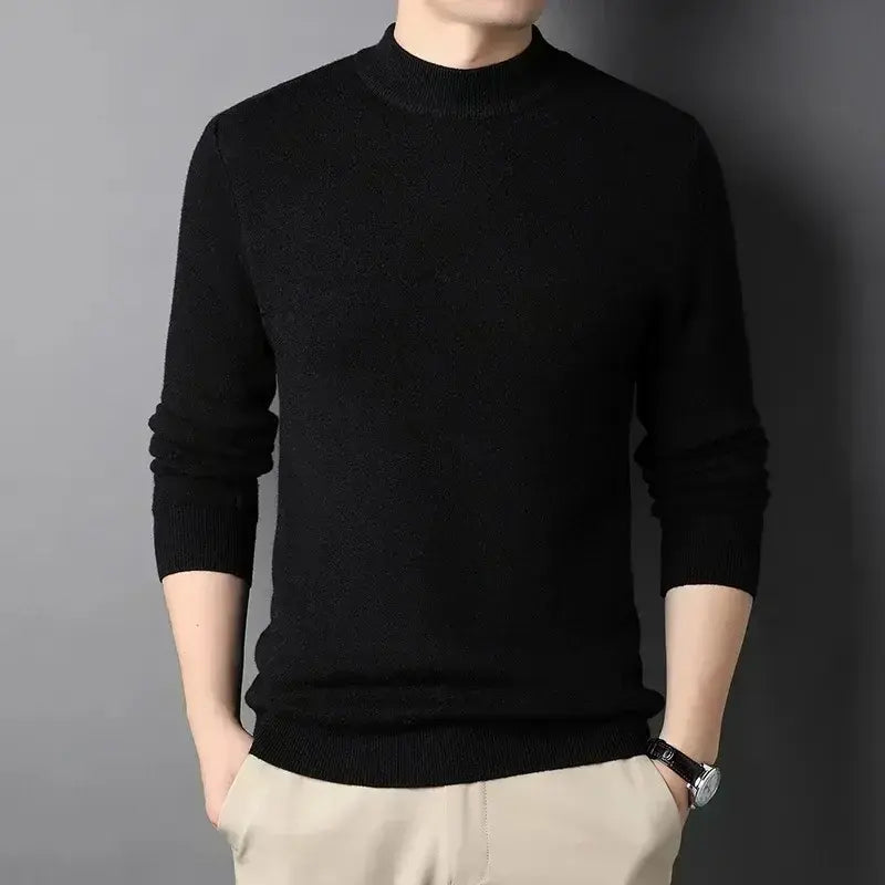 Keneth Pull Homme à Col Roulé – Élégant, Chaud & Confortable en Cachemire Laine Mélangée
