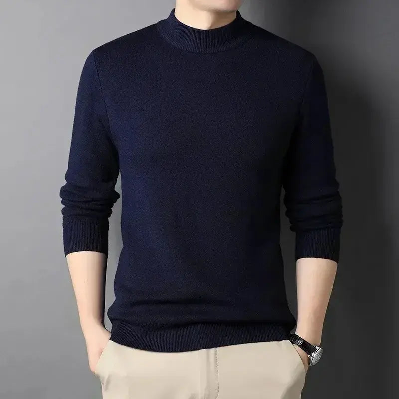 Keneth Pull Homme à Col Roulé – Élégant, Chaud & Confortable en Cachemire Laine Mélangée