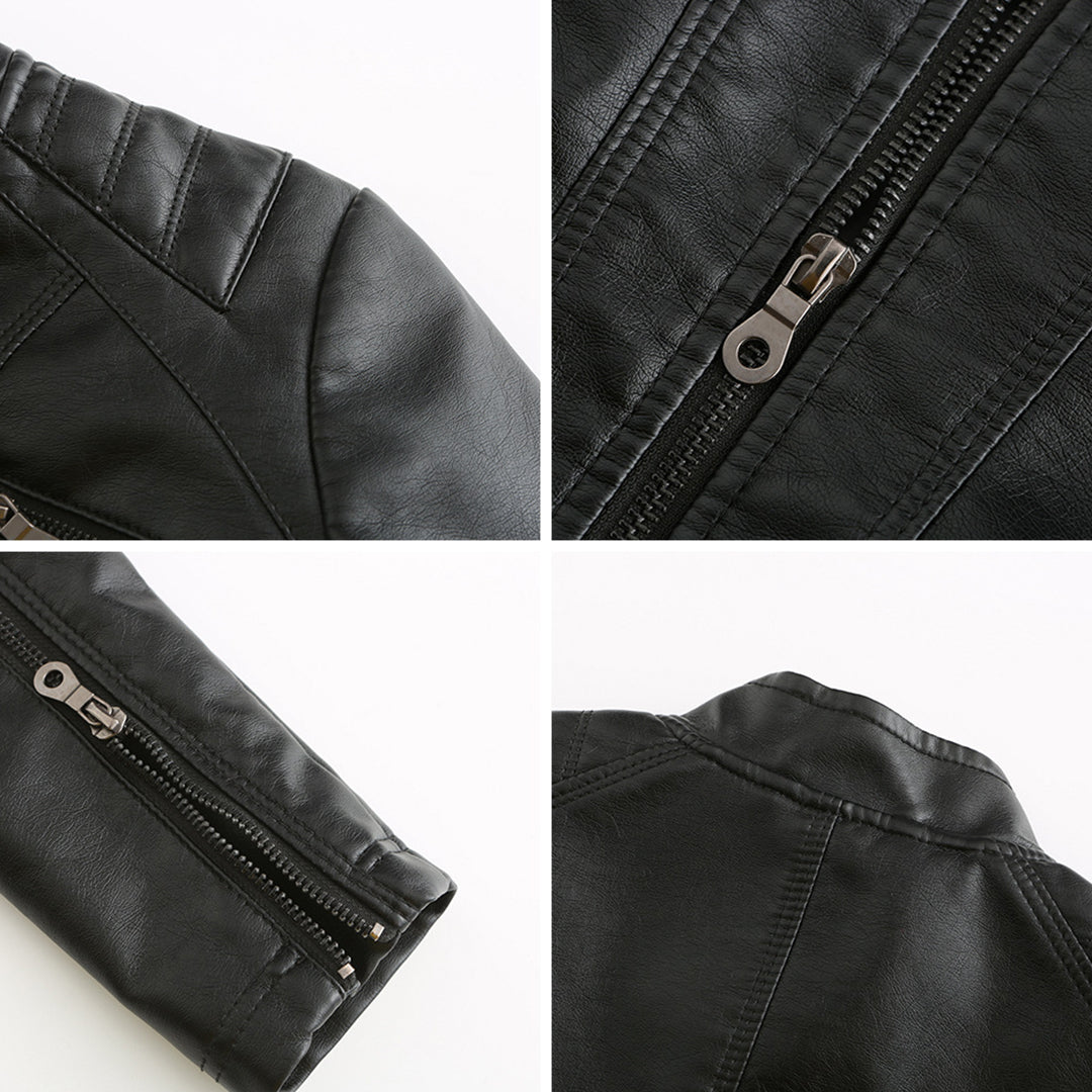 Giacca da donna Andrijana – Elegante giacca in morbida pelle con chiusura asimmetrica