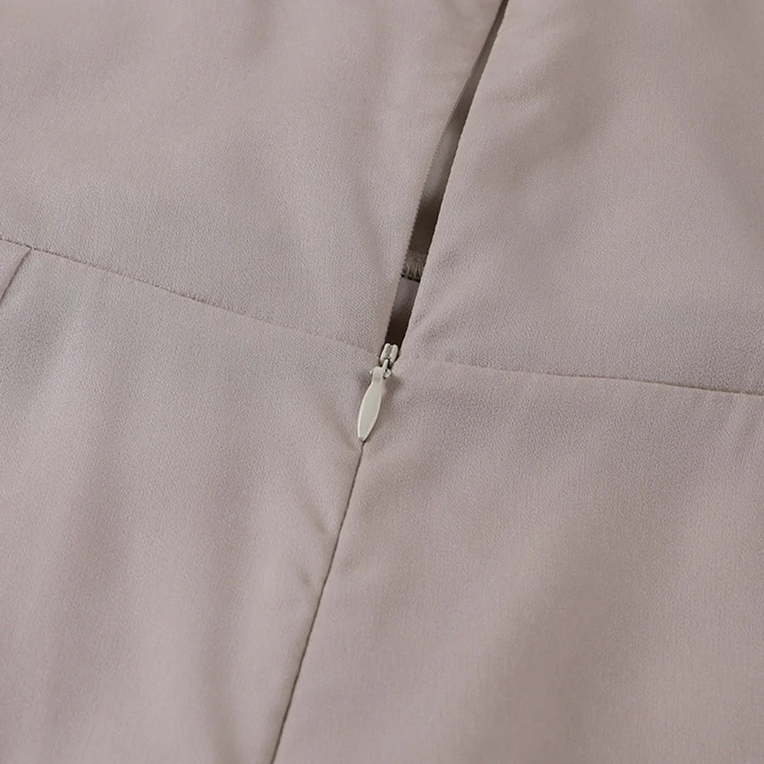 Abito lungo da donna Elena - Elegante abito svasato con spalline per eventi e cene