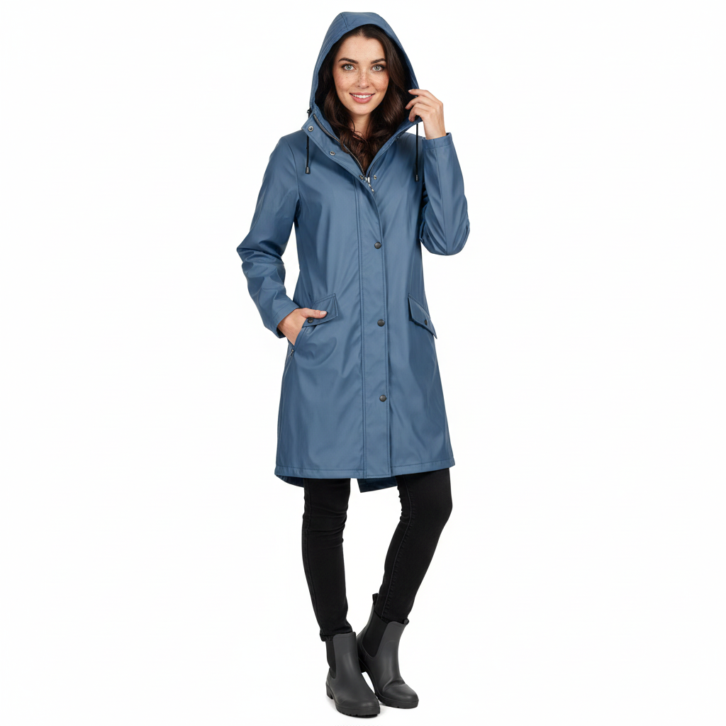 Clyde Manteau de Pluie Femme – Imperméable Coupe-Vent avec Design Élégant & Confortable