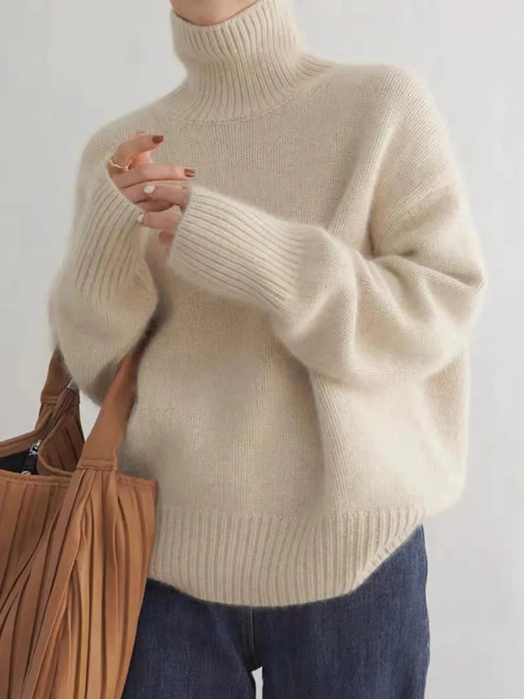 Maglione da donna Lynn - Dolcevita in lana morbido ed elegante per un look invernale chic