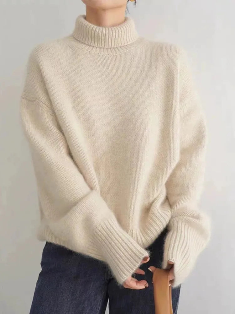 Maglione da donna Lynn - Dolcevita in lana morbido ed elegante per un look invernale chic
