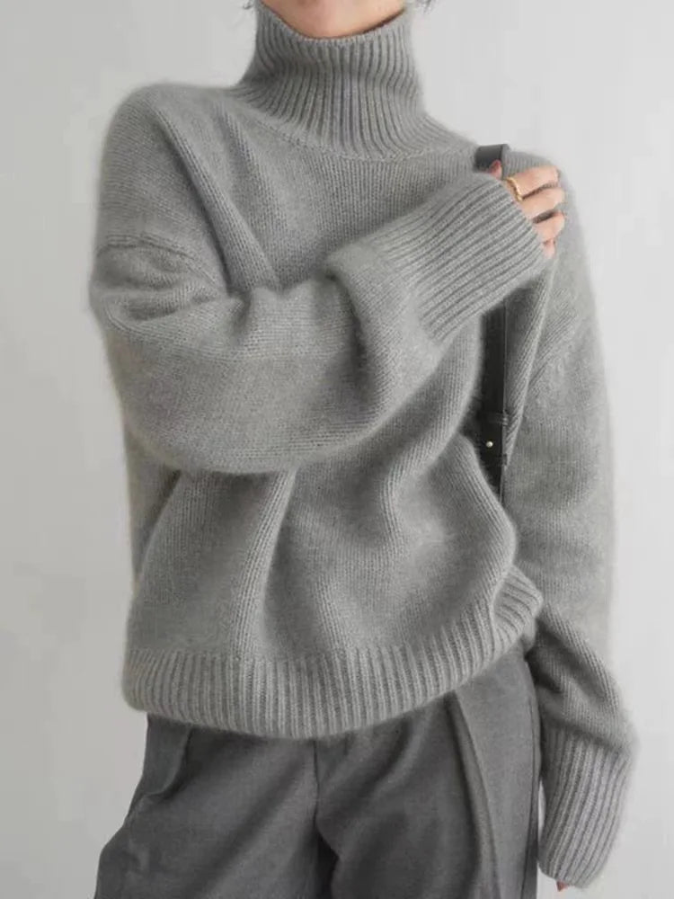 Maglione da donna Lynn - Dolcevita in lana morbido ed elegante per un look invernale chic