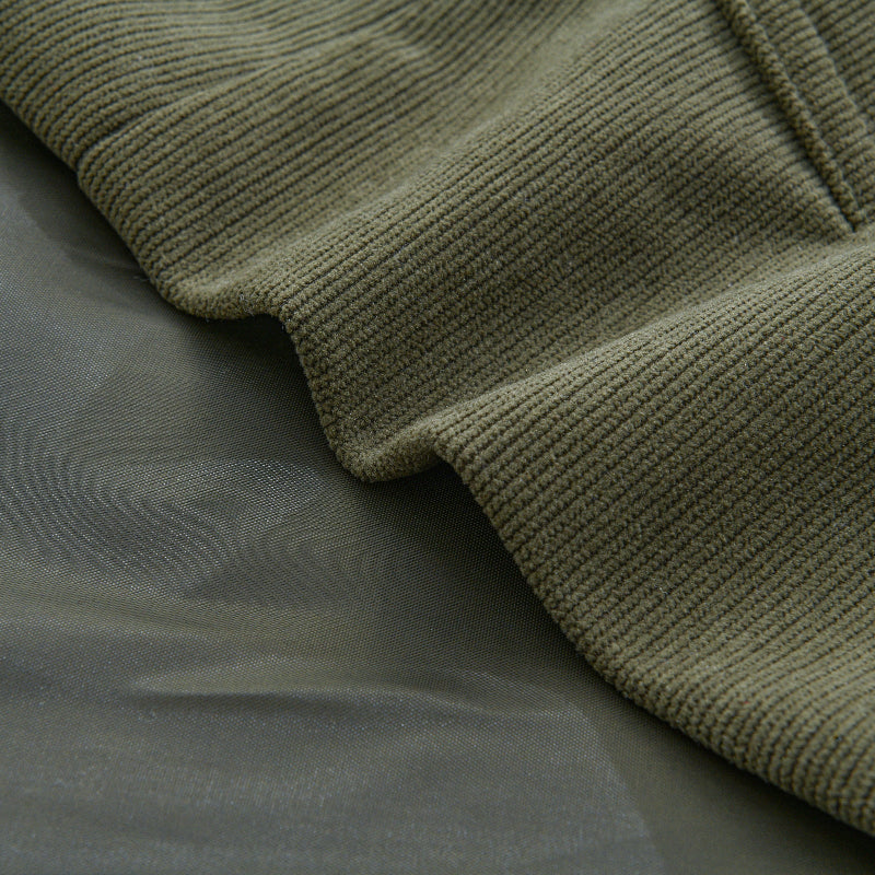 Emerson Manteau Homme Velours Côtelé – Coupe Slim avec Col Montant & Poches Latérales Élégantes