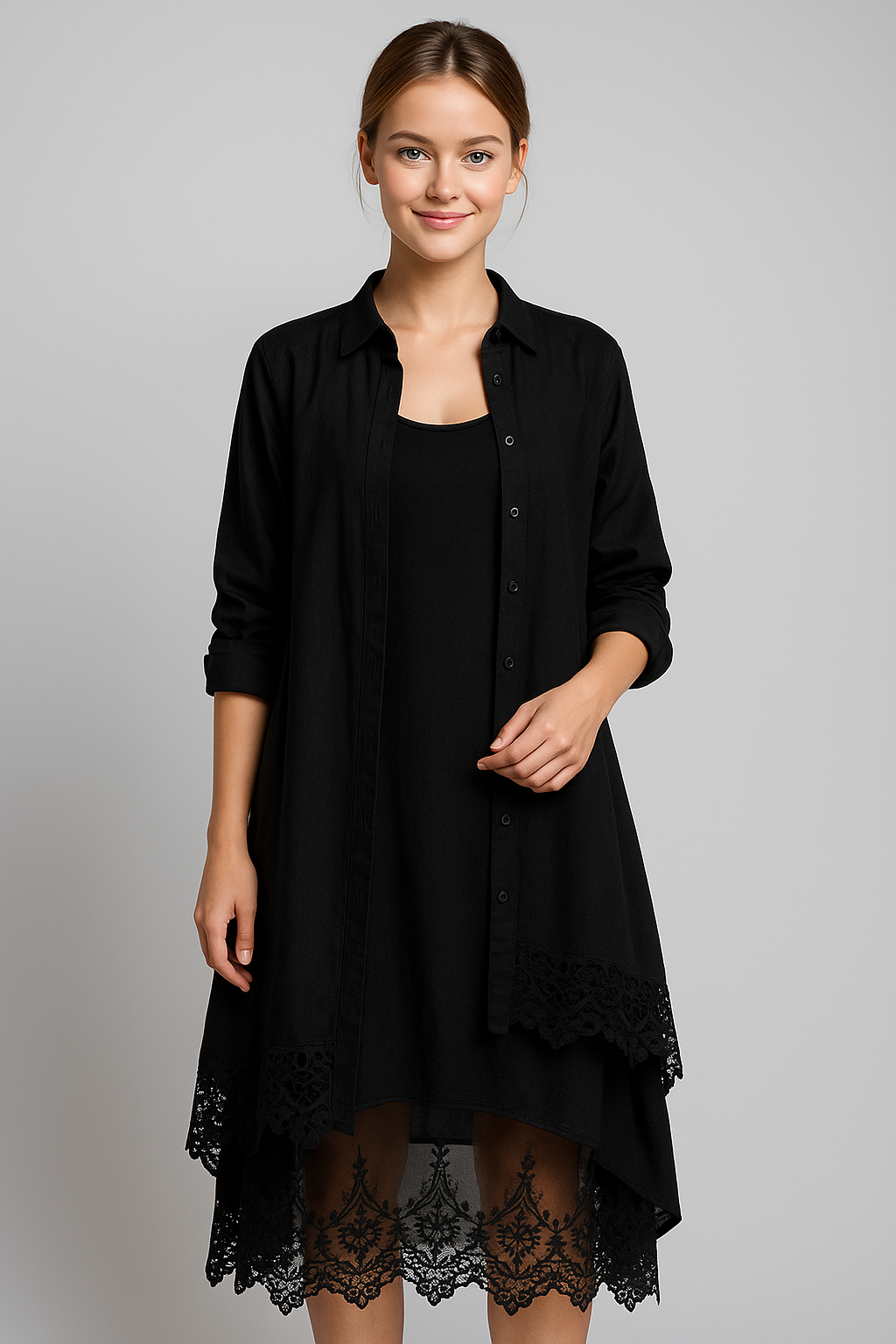 Aurora Robe Bohème Femme – Robe d’Été Oversize avec Style Chemise Décontracté et Fluide