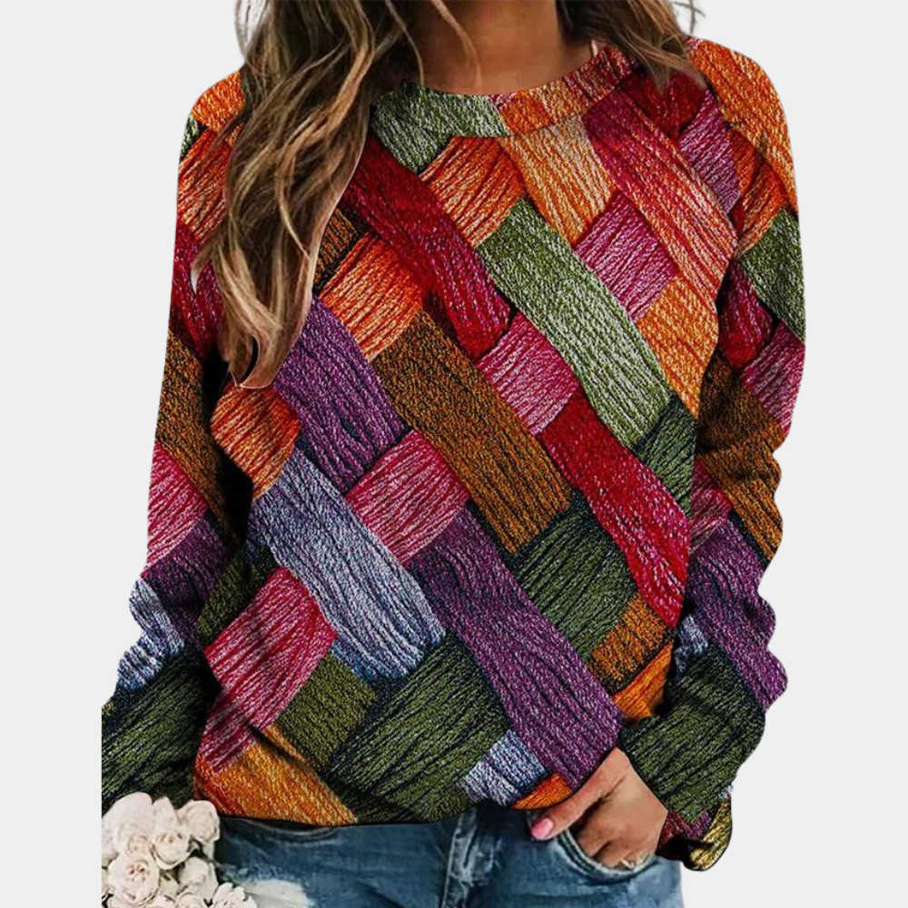 Maglione da donna Karina - Maglione lavorato a maglia colorato, stile casual e comfort alla moda