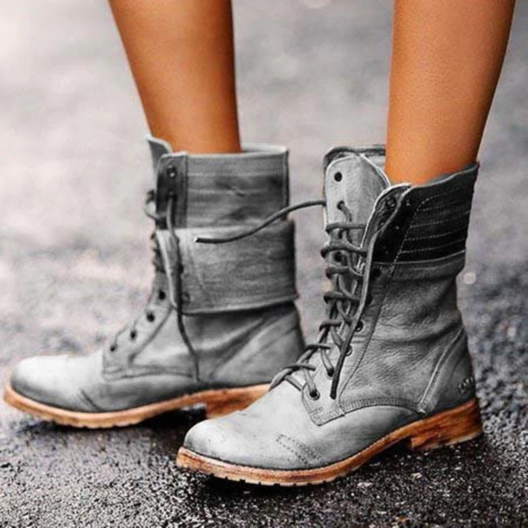 Stivaletti da donna Ambre - Stivaletti in pelle con lacci, eleganti e comodi, dallo stile moderno