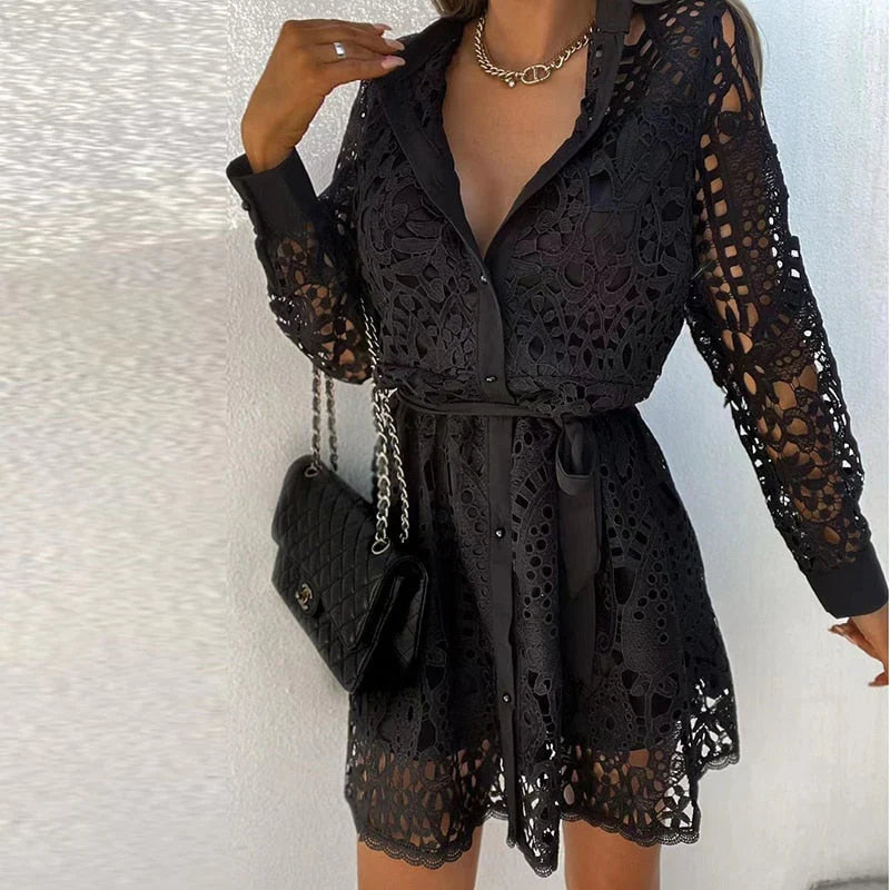 Abito da donna Elysiva - Elegante e comodo abito estivo in pizzo per la sera e le feste