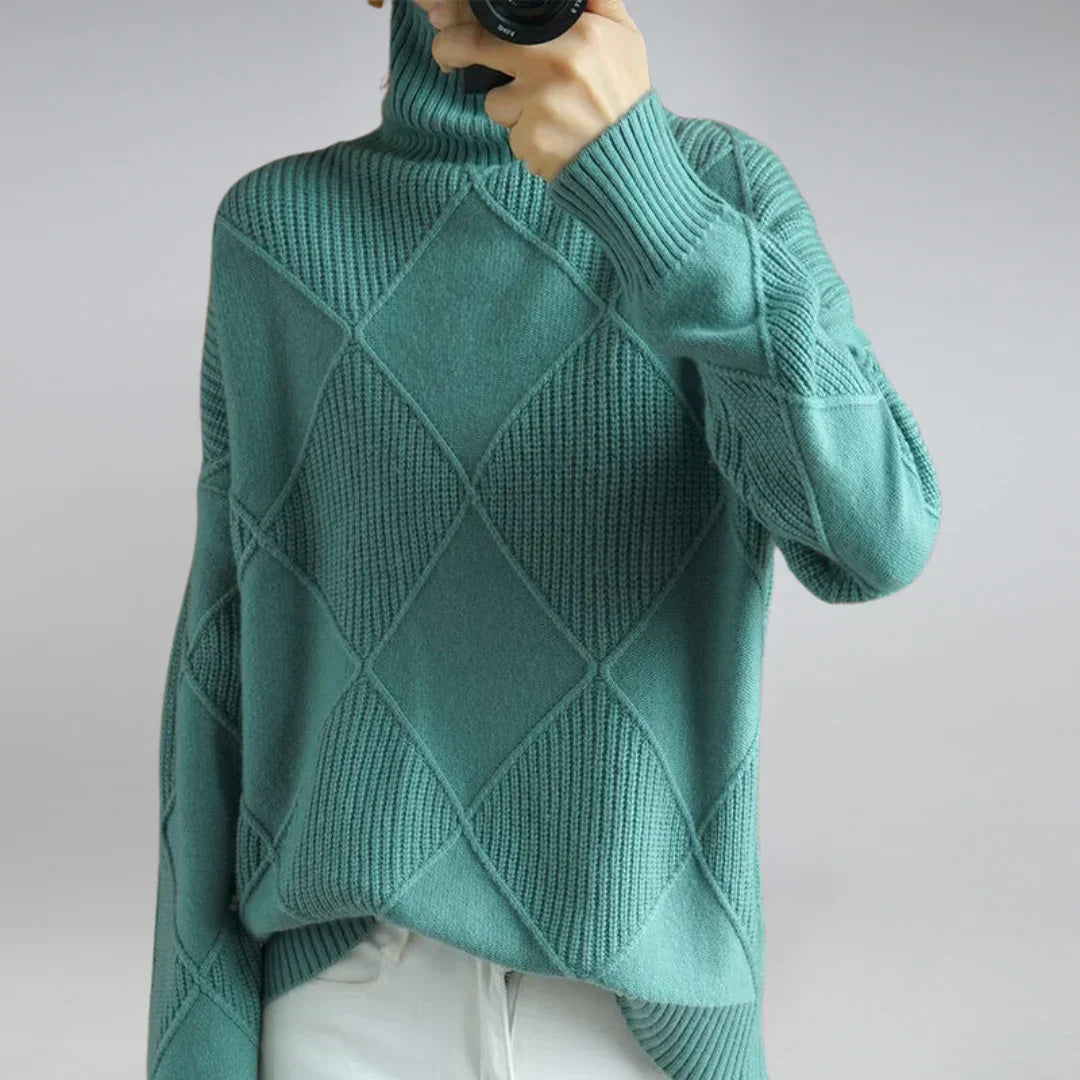Maglione a collo alto da donna Lydia: cashmere lussuoso, morbido e caldo per i mesi invernali