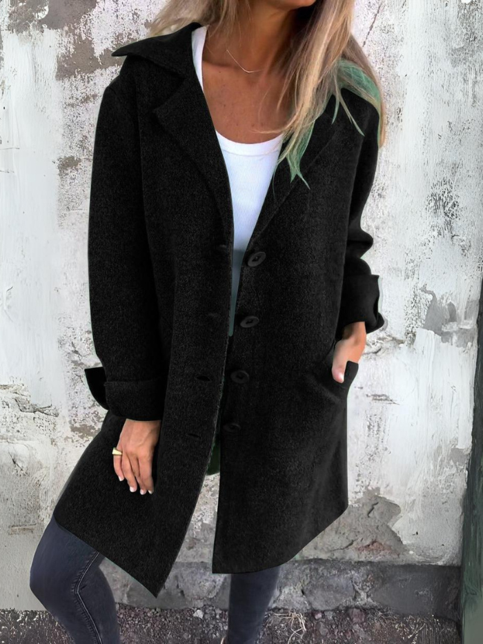 Cappotto primaverile da donna Sophie: elegante e leggero cappotto in lana pregiata per la mezza stagione