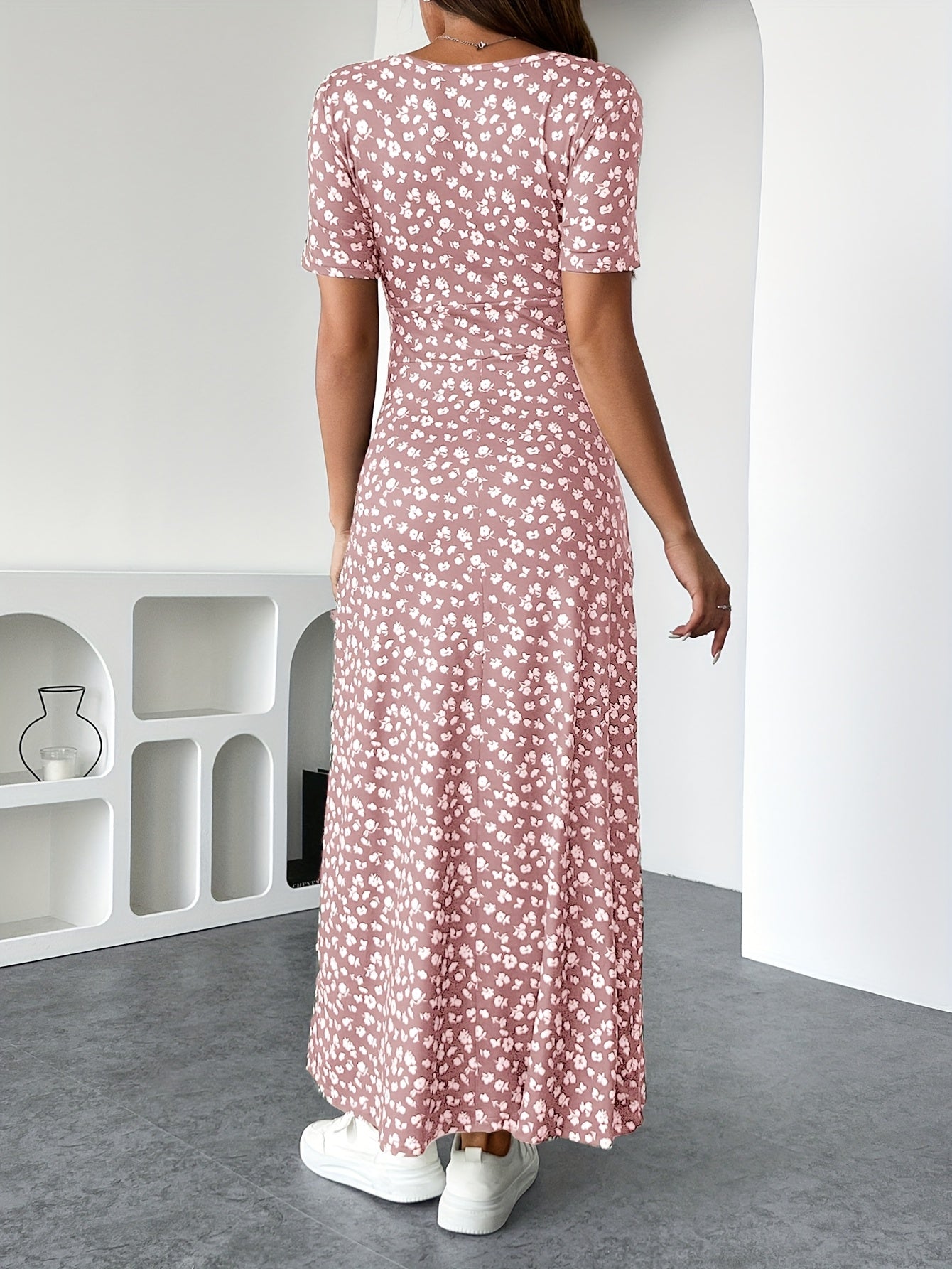 Abito lungo da donna Florezia - Abito estivo floreale elegante e fluido per un'eleganza femminile