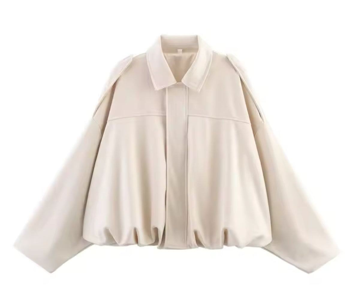 Elliana Veste Femme – Veste Ample Effet Daim avec Poches Pratiques pour Automne/Hiver