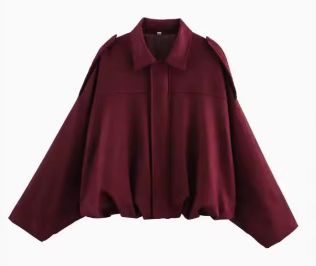 Elliana Veste Femme – Veste Ample Effet Daim avec Poches Pratiques pour Automne/Hiver