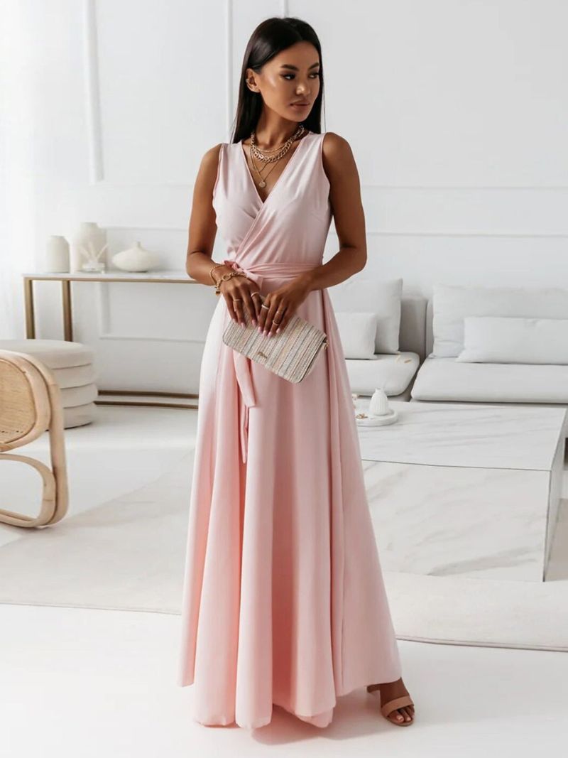 Abito lungo da donna Anya - Elegante abito avvolgente con vestibilità aderente e comfort traspirante