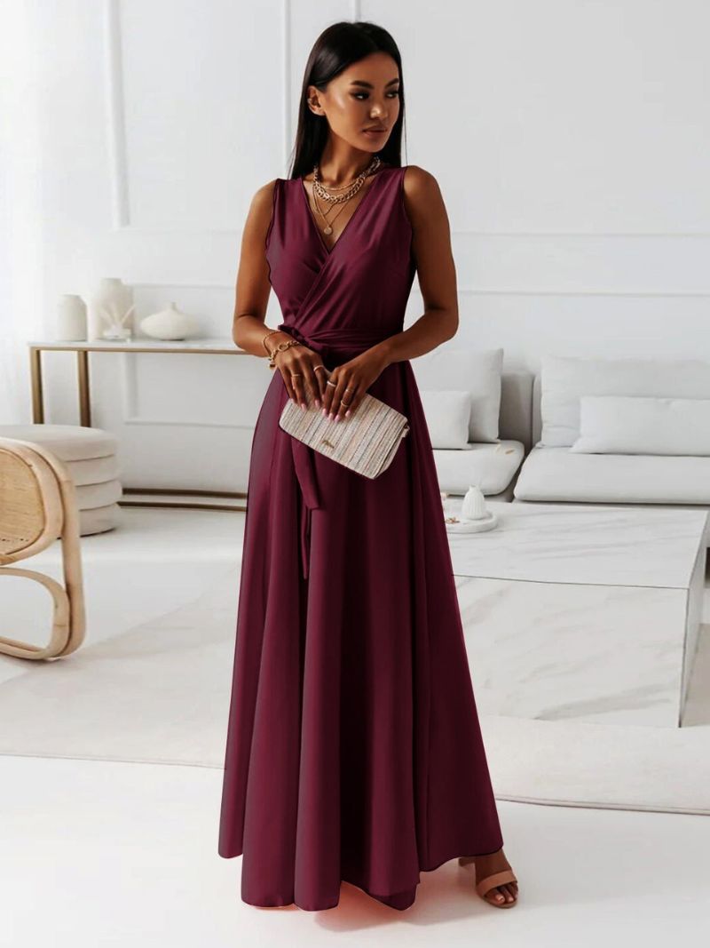Abito lungo da donna Anya - Elegante abito avvolgente con vestibilità aderente e comfort traspirante