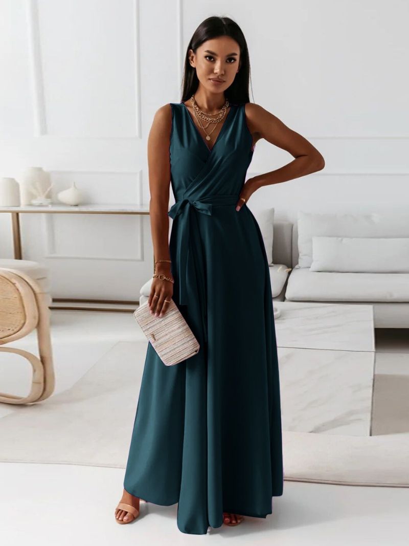 Abito lungo da donna Anya - Elegante abito avvolgente con vestibilità aderente e comfort traspirante