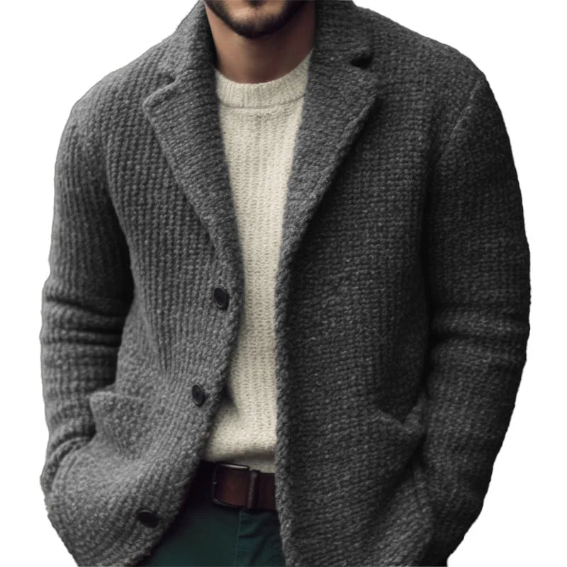 Cardigan da uomo Derek: maglia morbida, vestibilità regolare e chiusura con bottoni alla moda