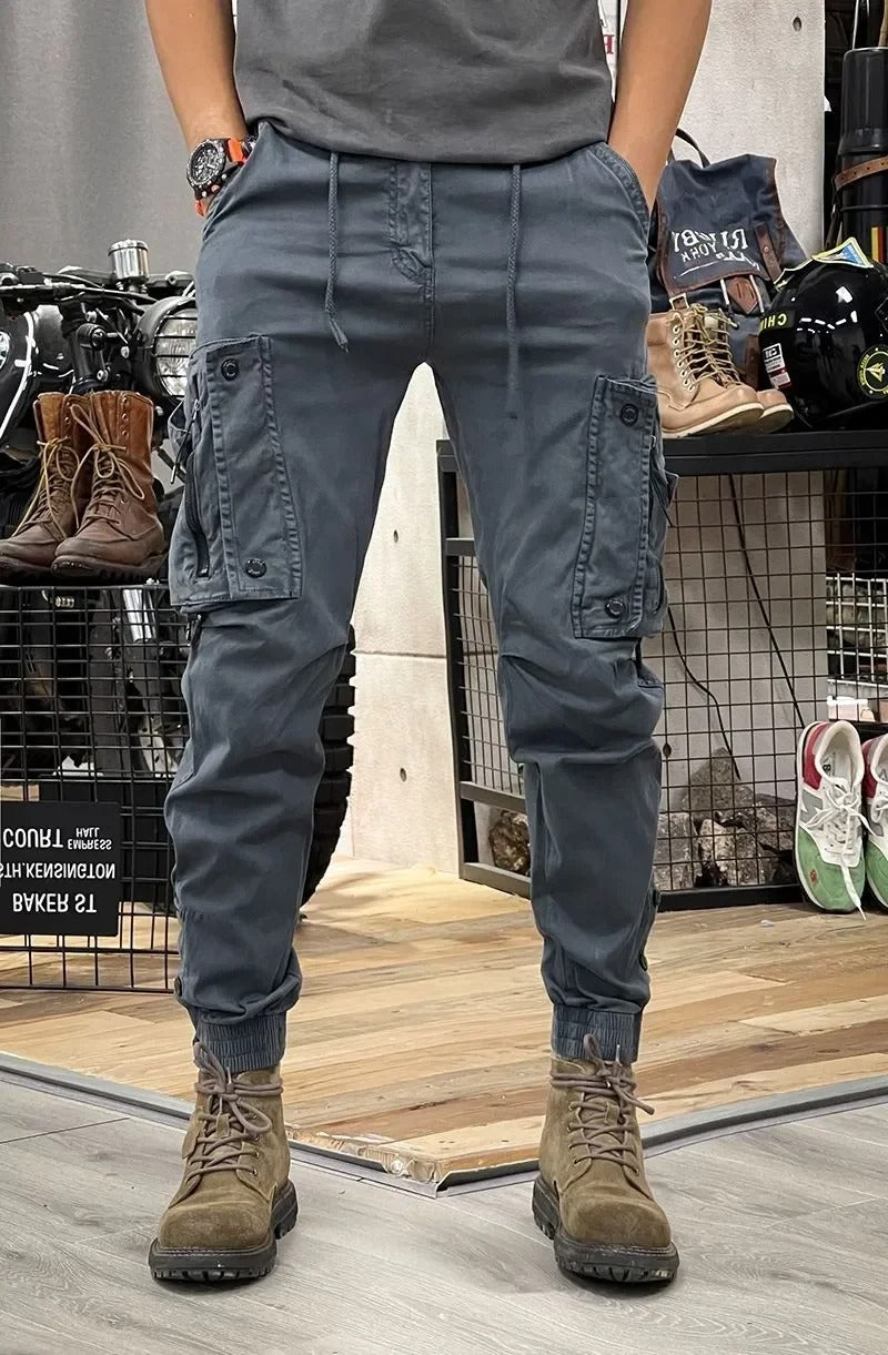 Pantaloni da uomo David - Pantaloni cargo elasticizzati con spandex comodo e versatile