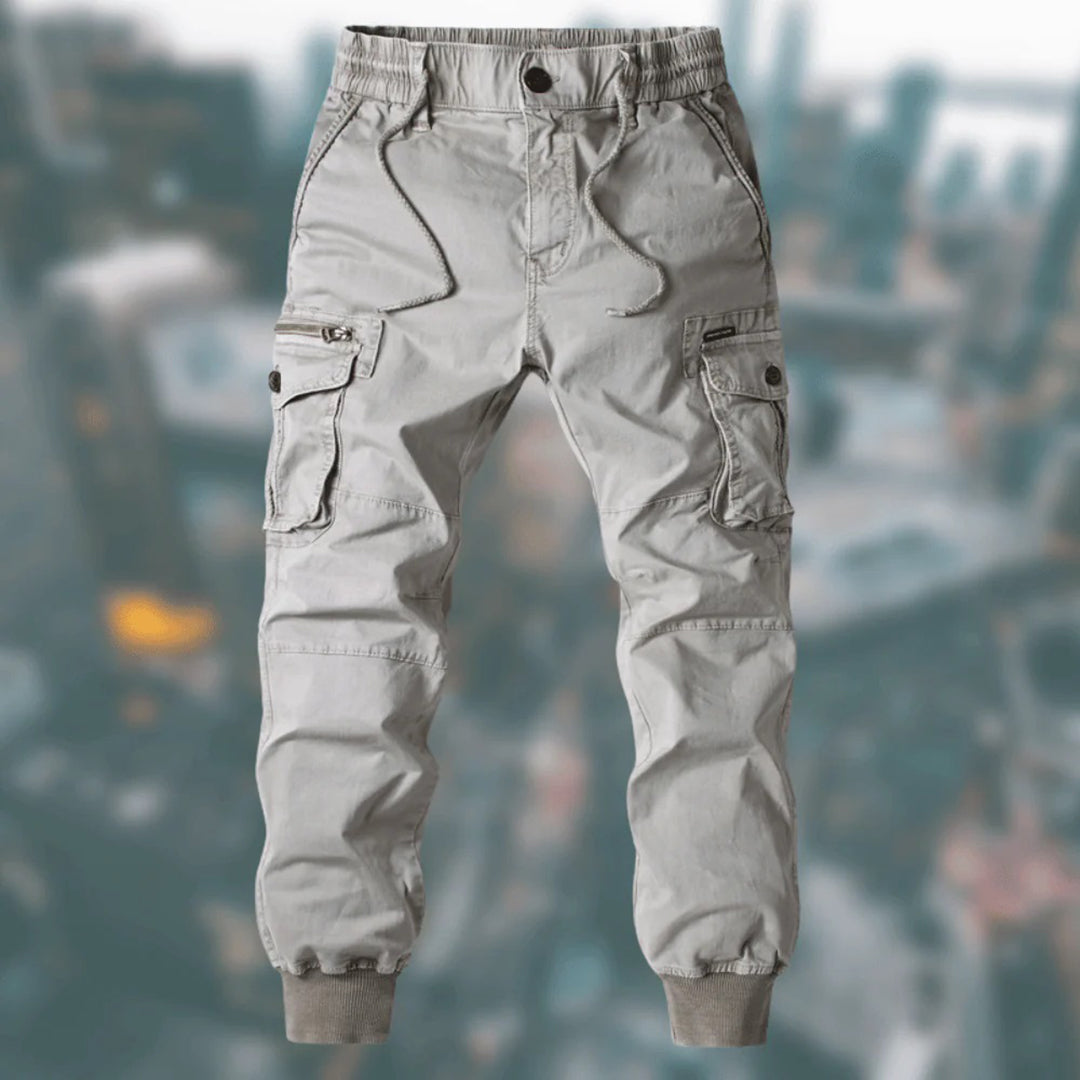 Pantaloni cargo da uomo Troy: comfort casual con tasche multiple e vita regolabile