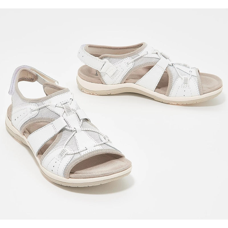 Sandali da passeggio da donna Tanya - Comfort ergonomico con punta aperta e cinturini regolabili