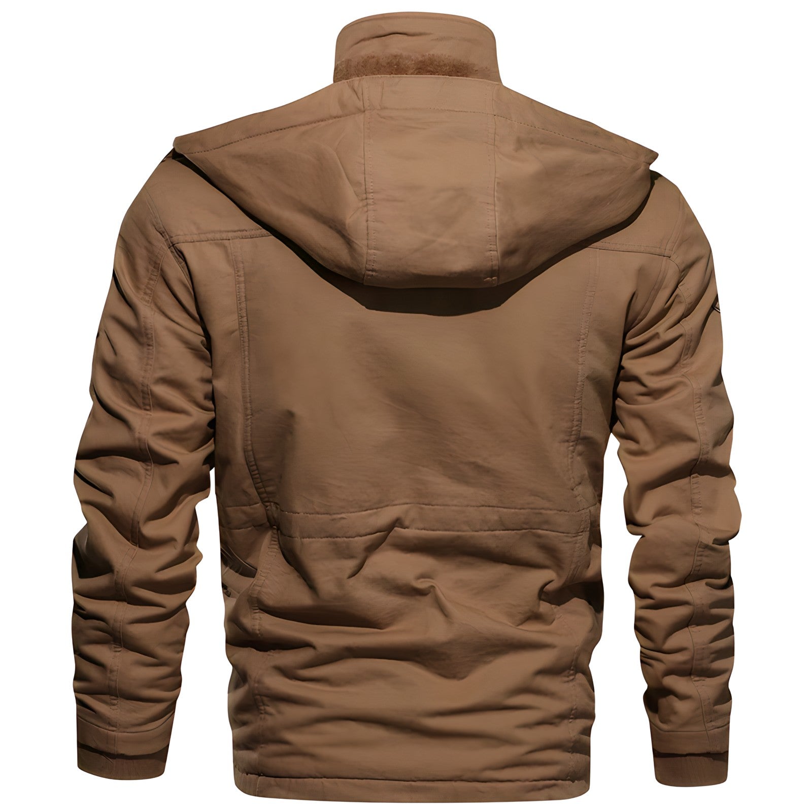 George Veste Outdoor Homme – Style Militaire avec Capuche Doublée & Multiples Poches