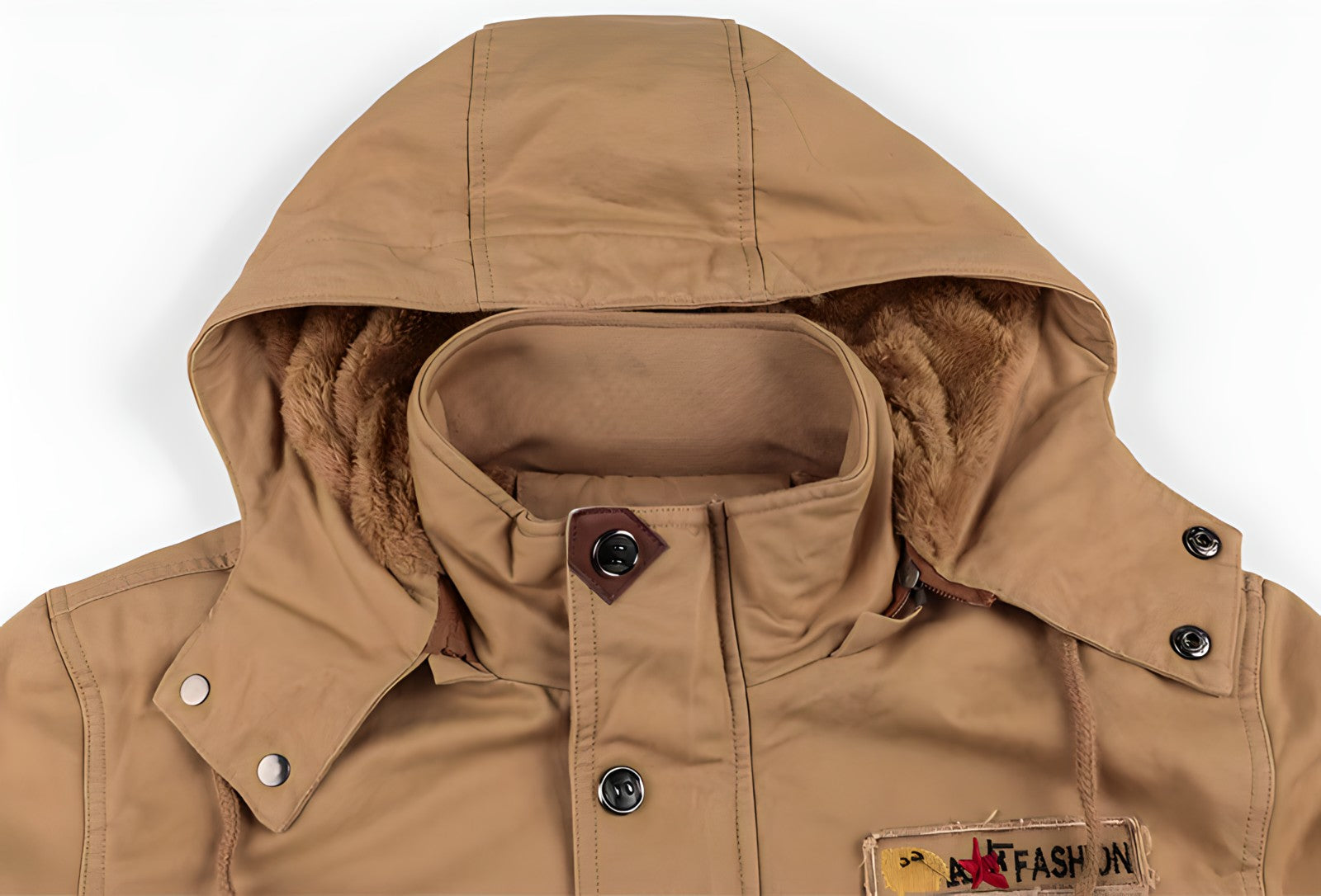George Veste Outdoor Homme – Style Militaire avec Capuche Doublée & Multiples Poches