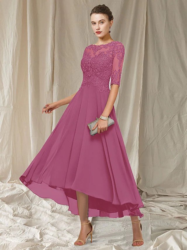 Abito da sera da donna Havana - Elegante abito lungo in pizzo con taglio lusinghiero per le occasioni festive