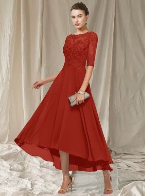 Abito da sera da donna Havana - Elegante abito lungo in pizzo con taglio lusinghiero per le occasioni festive