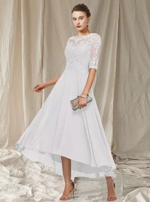 Abito da sera da donna Havana - Elegante abito lungo in pizzo con taglio lusinghiero per le occasioni festive