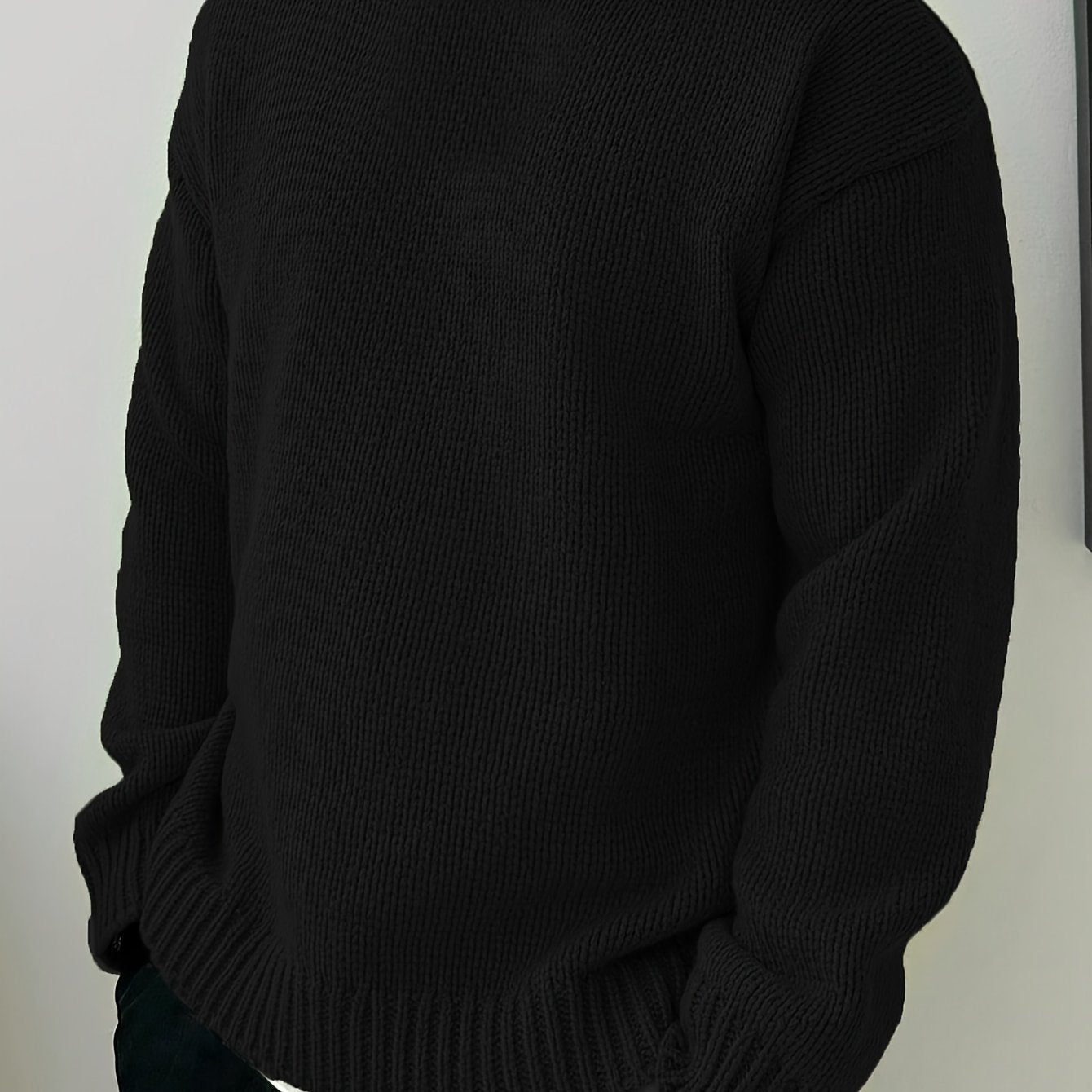 Jack Pull Tricoté Unisexe – Sweater Minimaliste Doux avec Col Rond & Confort d’Hiver