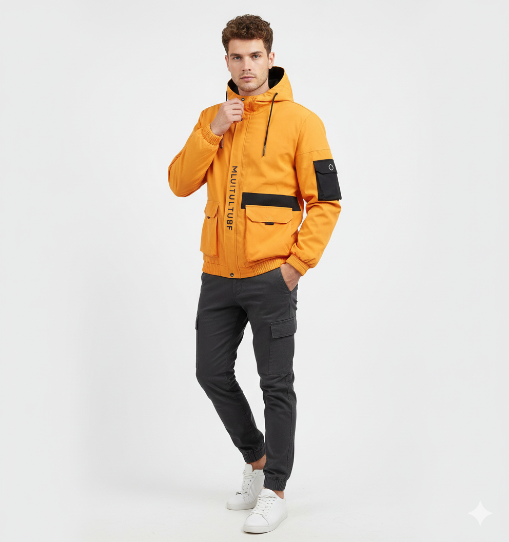 Heidee Giacca Uomo Idrorepellente Leggera – Taglio Regular con Cappuccio per Autunno e Inverno