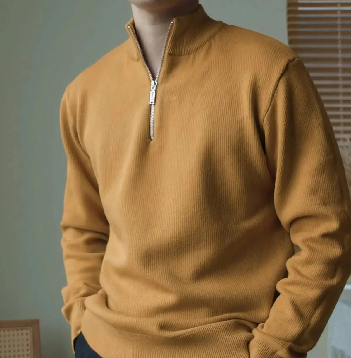 Dexter Pull Férfi Félcipzáros Magas Nyakú – Laza és Kényelmes Téli Vágás