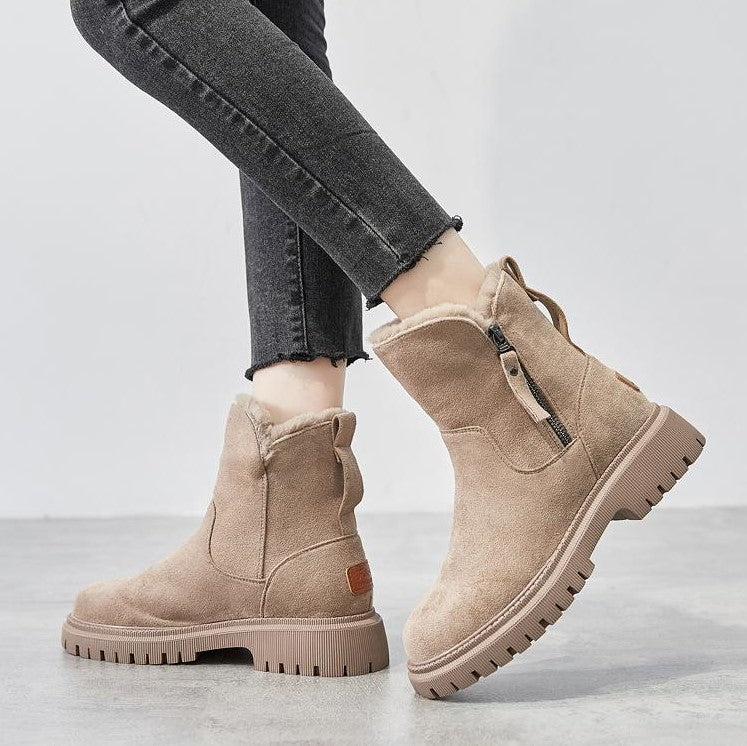 Hope Bottes d’Hiver Femme – Chaudes Bottes en Daim Doux avec Doublure Confortable & Semelle Antidérapante