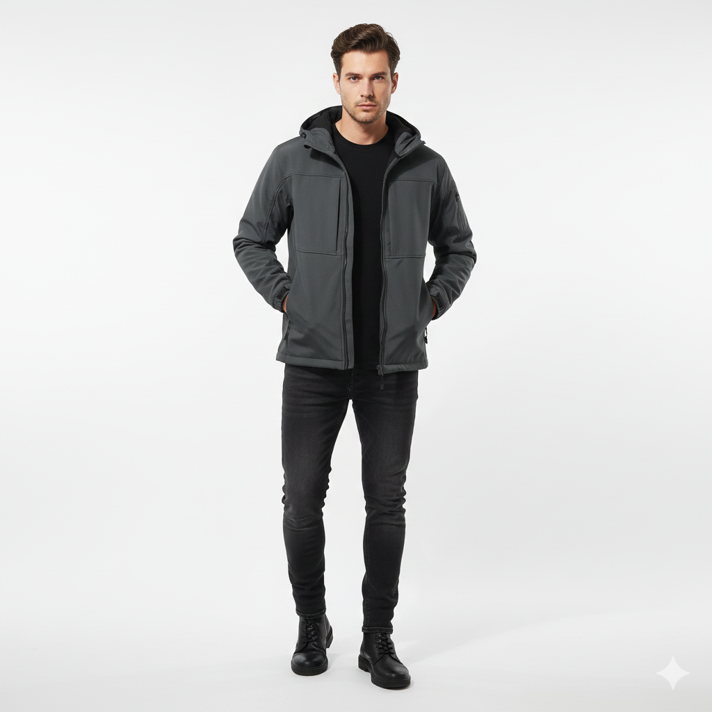Hudson Doudoune Homme à Capuche – Veste Puffer d’Hiver Isolante avec Fermeture Zippée