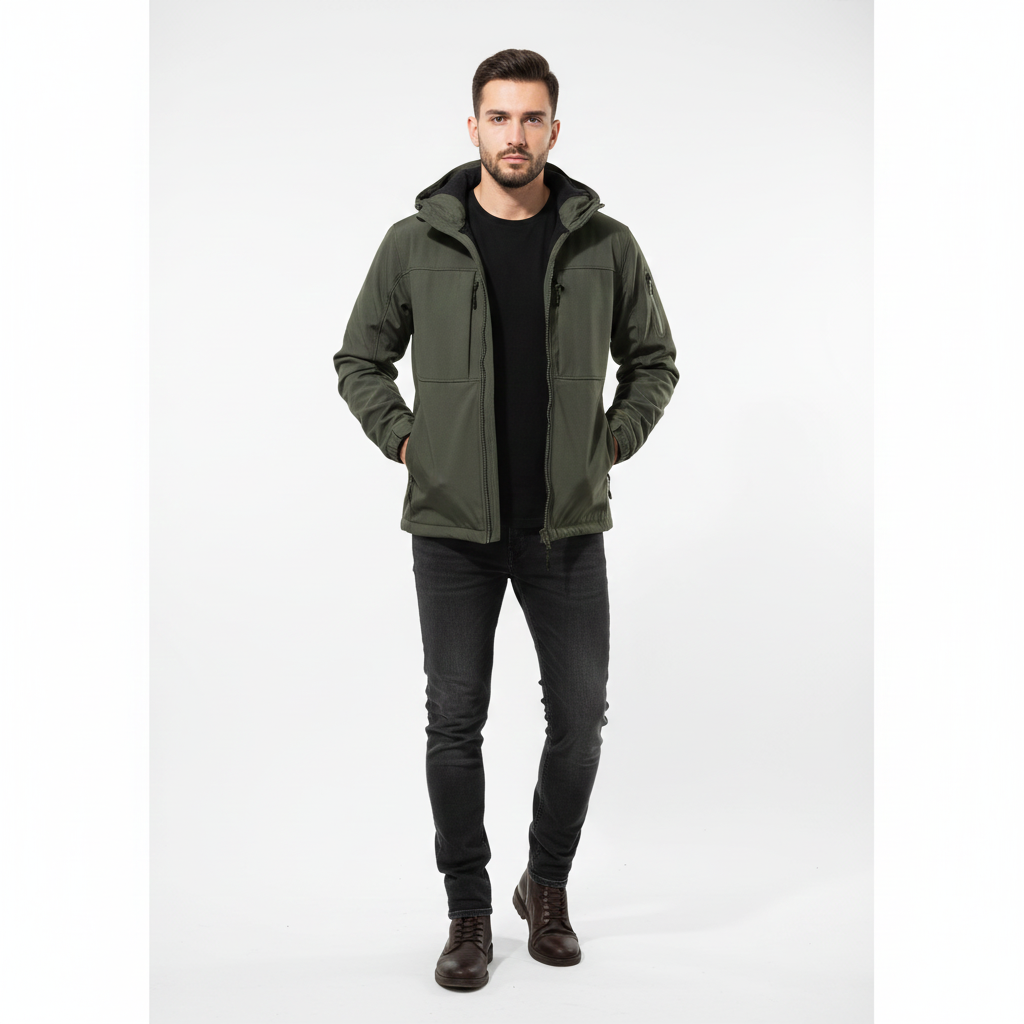 Hudson Doudoune Homme à Capuche – Veste Puffer d’Hiver Isolante avec Fermeture Zippée