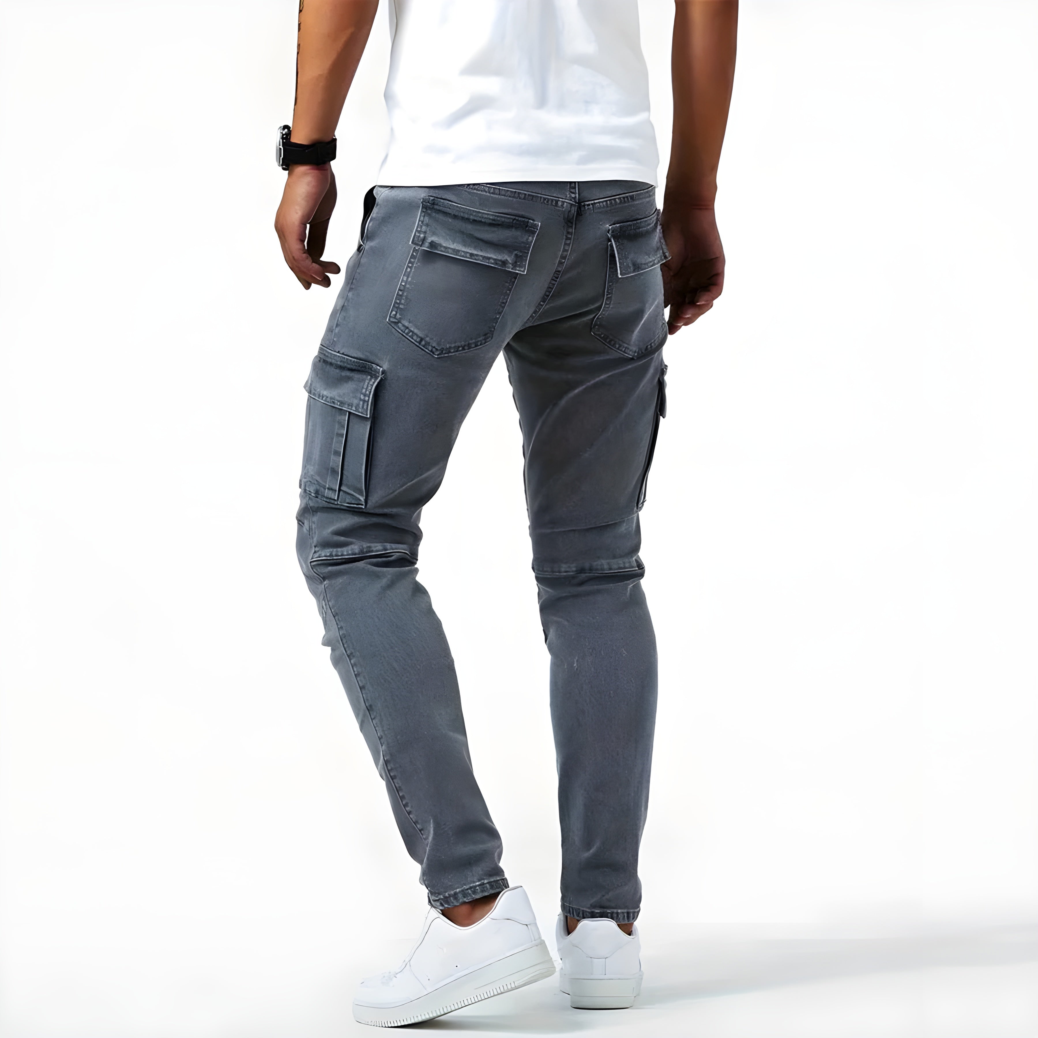 Pantaloni da uomo Francois - Pantaloni cargo in denim elasticizzato comodi e moderni