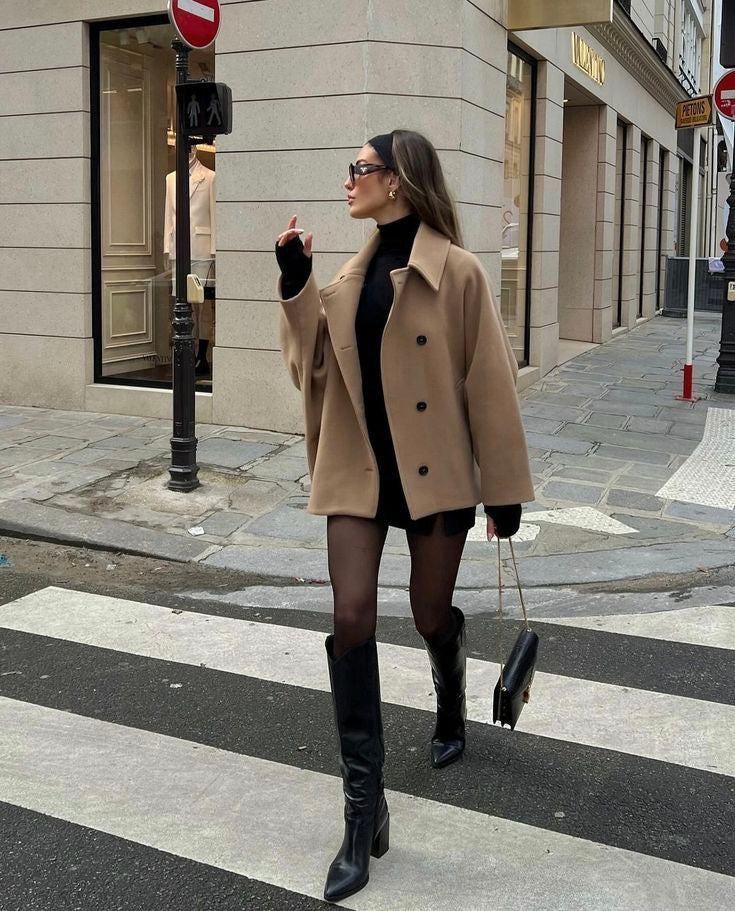 Cappotto da donna Lainey - Elegante e comodo cappotto oversize in lana per l'inverno