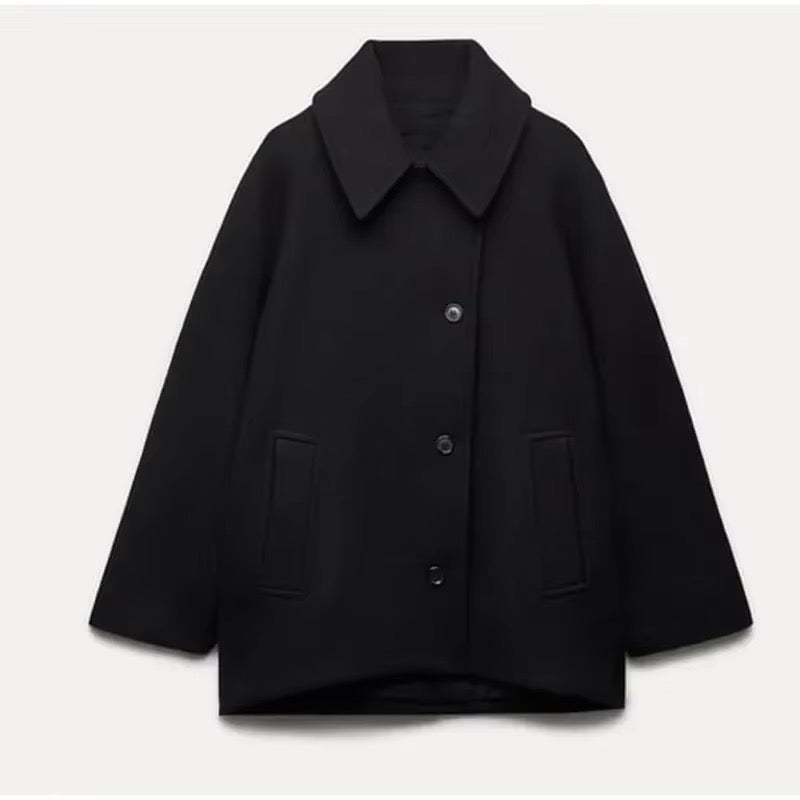 Cappotto da donna Lainey - Elegante e comodo cappotto oversize in lana per l'inverno